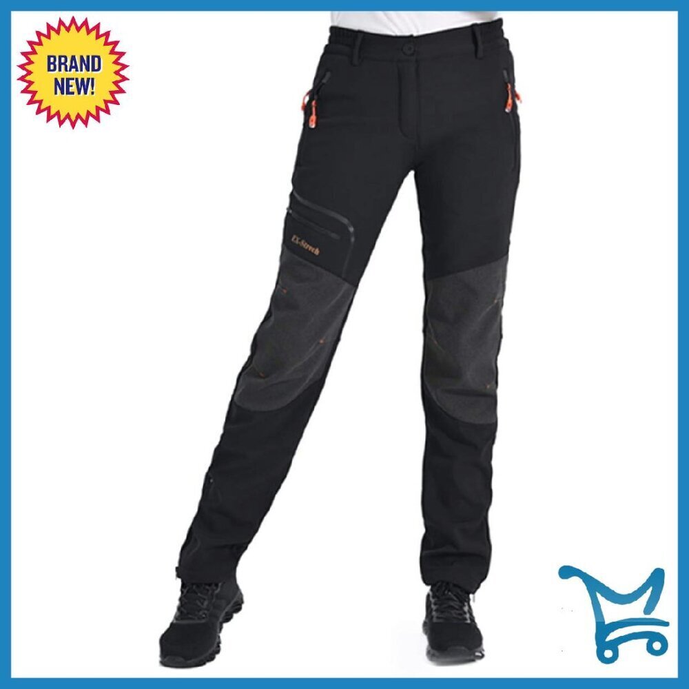 Waterproof Insulated Snow Pants Fleece Lined Softshell Hiking Ski